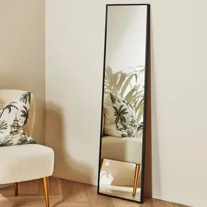 Full Length Leaning/Wall Mirror Black