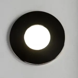 Litecraft 2 Pack Black Chrome Modern IP65 Fire Rated Bathroom Downlights