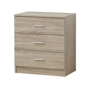 Rio Costa Chest 3 Drawers Bedroom Living Room Storage Sonoma Oak