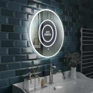 Harper & Harlow 600x600 Aquila LED Illuminated Round Bathroom Mirror