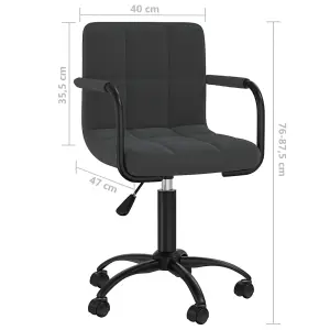 Berkfield Swivel Office Chair Black Velvet