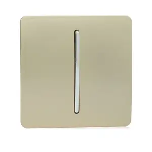 Trendi Switch 10A Triple Pole Bathroom Fan Isolator Switch in Champagne Gold