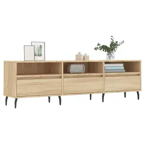 Berkfield TV Cabinet Sonoma Oak 150x30x44.5 cm Engineered Wood