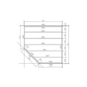 Lasita Eastleigh Corner Log Cabin - 2.8m x 2.8m - Compact Corner Summer House with Column Windows