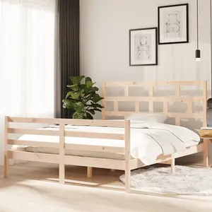 Berkfield Bed Frame Solid Wood Pine 160x200 cm