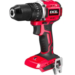 Excel 18V Brushless Twin Pack Impact Driver & Combi Drill with 2 x 2.0Ah Battery Charger