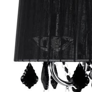 Crystal Floor Lamp Black EVANS