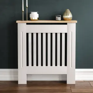 Vida Designs Arlington Small White MDF Radiator Cover