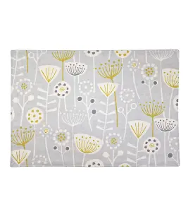 HANDMADE PLACEMATS - BERGEN FLORAL, GREY 43X29.5 CM SET OF 2