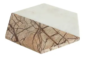 Maison by Premier Annika White And Brown Forest Marble Chopping Board