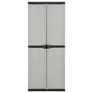 Berkfield Garden Storage Cabinet with 3 Shelves Grey&Black 68x40x168 cm