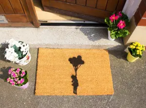 Flying Balloon Girl Doormat - Regular 60x40cm