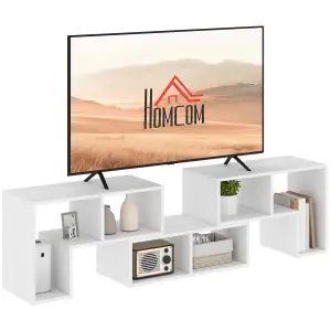 HOMCOM TV Unit for TVs up to 75 Inches, Free Combination TV Stand, White