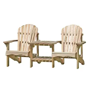 Zest Lily Wooden Relax Double Seat Garden Double Chair Bench