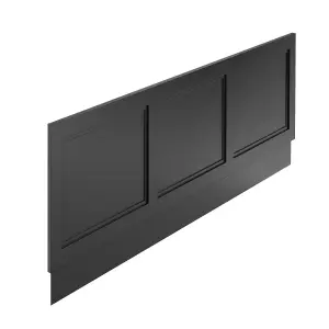 Fairmont Traditional Matt Black Front Bath Panel (W)1800mm