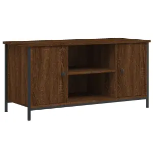 Berkfield TV Cabinet Brown Oak 100x40x50 cm Engineered Wood