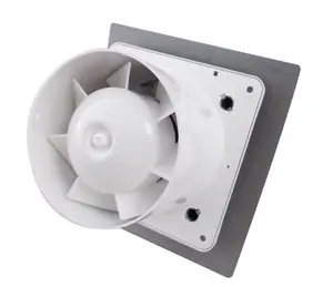 Silver Panel Bathroom Extractor Fan 125mm with Timer