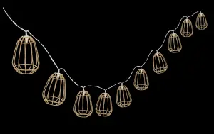 Faroz Cage Solar-powered Warm white 10 Integrated LED Outdoor String lights