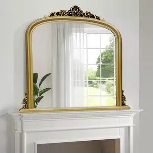 Dayton Overmantle Mirror 109cm X 104cm  Antique Gold