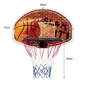 Costway Mini Basketball Hoop Portable Indoor Outdoor Basketball Backboard Wall Mounted