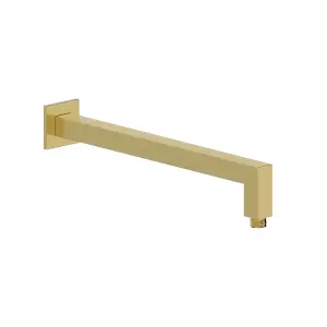 Brushed Brass Square Concealed Thermostatic Shower Valve Rainfall Set