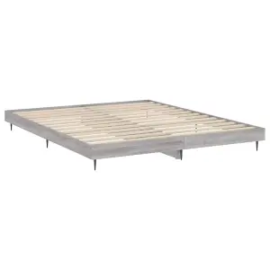 Berkfield Bed Frame Grey Sonoma 200x200 cm Engineered Wood