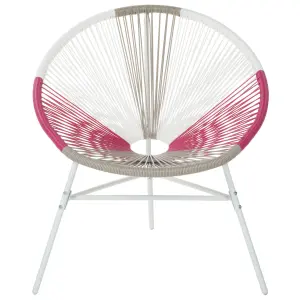 Set of 2 Garden Chairs ACAPULCO PE Rattan Fuchsia Pink