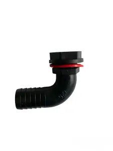 1"Water butt/rain barrel outlet elbow with nut+washer,requires 26mm hole