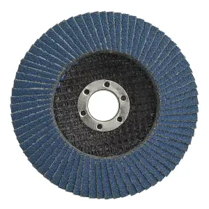 Sealey Flap Disc Zirconium 100mm 16mm Bore 40 Grit Abrasive Flaps FD10040