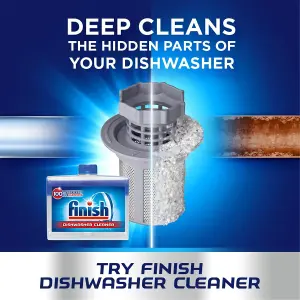 16 x Finish Dishwasher Cleaner 250ml Dual Action Clean Combat Grease & Limescale