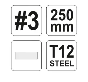 YATO YT-6233, metal file flat 250mm, smoothing grid, soft grip