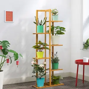 Outdoor 6 Tiered Garden Hanging Wood Plant Stand 1250mm(H)