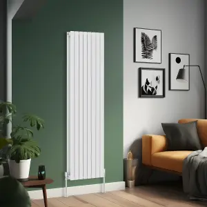 Right Radiators 1600x544 mm Vertical Double Flat Panel Designer Radiator White