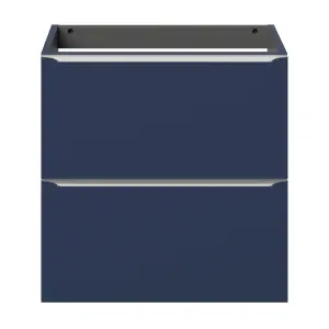 GoodHome Imandra Slimline Matt Blue Wall-mounted Bathroom Cabinet (H) 600mm (W) 600mm