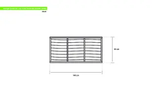 Grange Superior Vertical Trade Lap Panel - Pressure treated Timber - L4 x W182.8 x H90 cm - Green