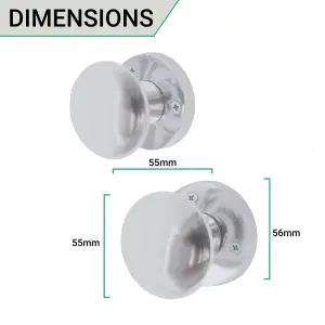 EAI - Mortice Door Knob Set Victorian Polished Chrome