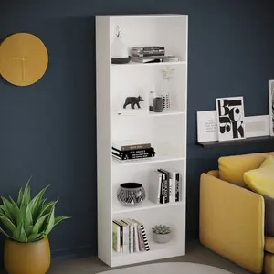 Ronald Bookcase White / 175 cm H x 60 cm W