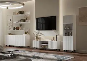 Atlantis Matte White Large TV Cabinet