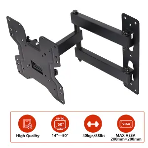 SunDaze Monitor TV Wall Mount Bracket Swivel & Tilt for 14" - 50" LED Curved QLED QE 4K LCD OLED SUHD UHD