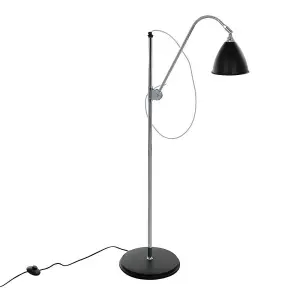 Luminosa Classic Floor Lamp Black 1 Light , E14