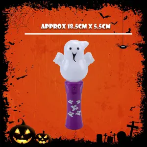 Halloween Flashing Wands Accessory Halloween Party, Trick or Treat 18.5cm Ghost