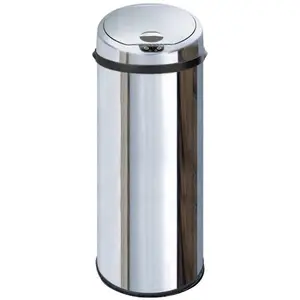 Ladson Steel Motion Sensor Rubbish Bin Chrome / 50L