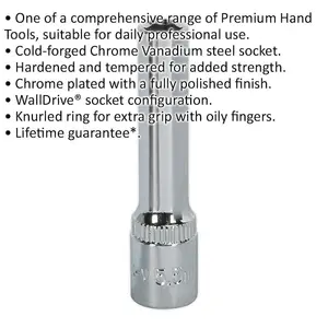 5.5mm Deep Drive Socket in Chrome Vanadium - 1/4" Square Drive Tool