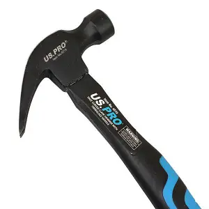 US PRO Tools 20OZ Curved Claw Hammer With Fibreglass Handle 342mm 4519