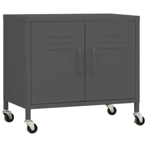 Berkfield Storage Cabinet Anthracite 60x35x56 cm Steel