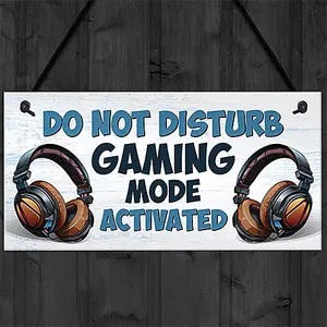 Red Ocean Gaming Sign For Boys Bedroom Do Not Disturb Gaming Bedroom Accessories Gift For Boys Gamer Gift Gaming Signs