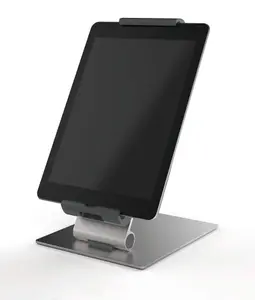 Durable Aluminium Foldable Tablet Holder iPad Desk Stand - Lockable & Rotatable