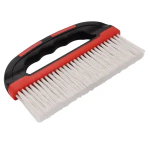 Hardys Wallpaper Smoothing Brush - Wall Paper Hanging Brush for Walls & Ceilings, Synthetic Bristles, Comfort Grip, Red - 9"