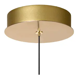 Lucide KLIGANDE - Pendant light - 13 cm - LED - 1x9W 2700K - Matt Gold / Brass