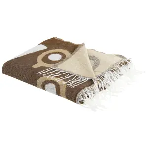 Blanket SIDDHA Fabric 130 x 170 cm Brown